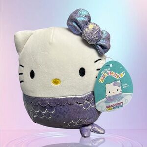 Squishmallow Hello Kitty Mermaid White and Purple Stuffed Animal Plush